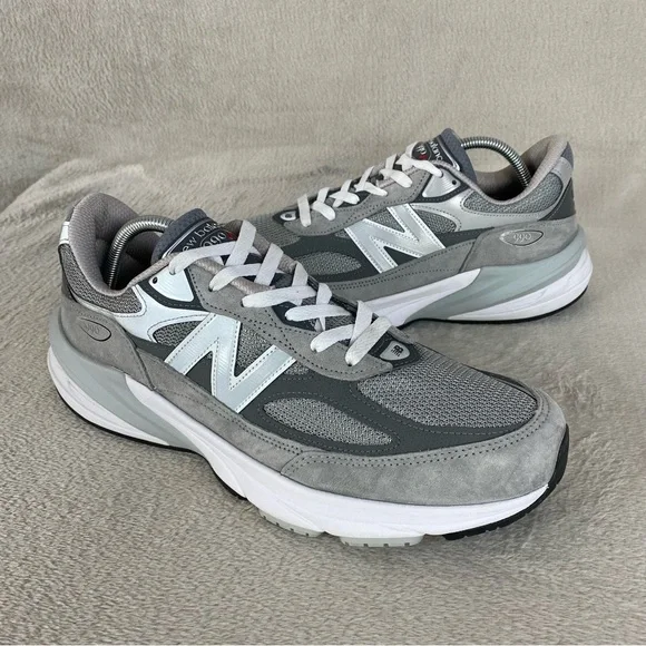 New Balance 990v6 Men's Running Shoes Size 11.5 Gray White Suede Walking Sneaker - Picture 3 of 10